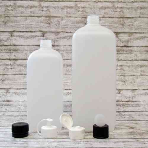 HDPE-Selar-Flasche + Spritzverschluss mit Kappe 1000 ml